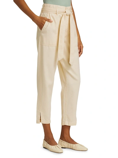 Shop Ag Renn Paperb Trousers In Ecru Dunes