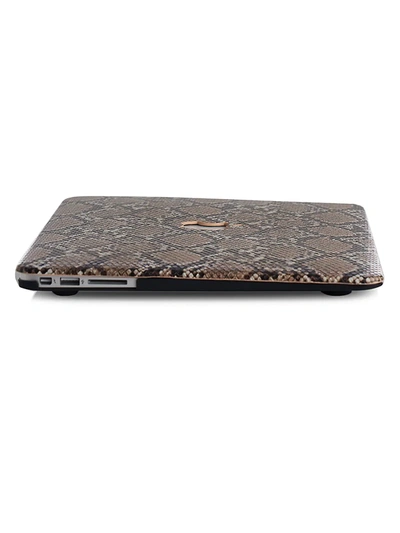 Chic Geeks Faux Snakeskin MacBook Case - Brown Snake Skin