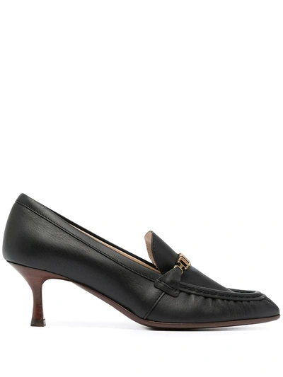 Shop Tod's Chain-detail Leather Pumps In Black