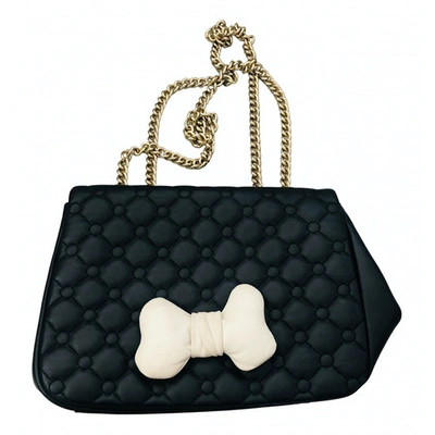 Pre-owned Moschino Cheap And Chic Leather Clutch Bag In Black