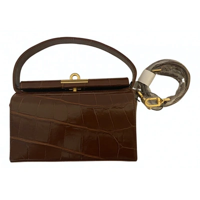 Pre-owned Gu_de Burgundy Leather Handbag