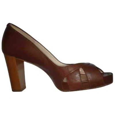 Pre-owned Unisa Brown Leather Sandals