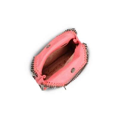 Shop Stella Mccartney Bright Pink Falabella Shaggy Deer Tiny Tote In Fluo Pink