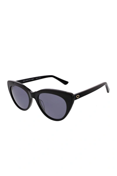 Shop Oscar De La Renta 52mm Square Sunglasses In Black/smoke