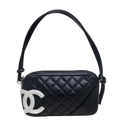 Pre-owned Chanel Black Quilted Leather Cambon Ligne Pochette