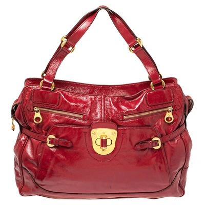 Pre-owned Alexander Mcqueen Red Patent Leather Satchel