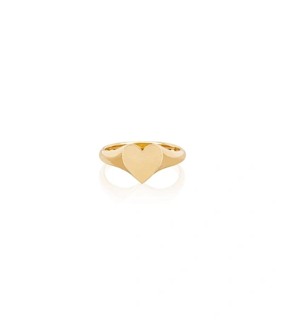 Shop Ef Collection Gold Heart Signet Ring