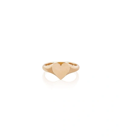 Shop Ef Collection Gold Heart Signet Ring