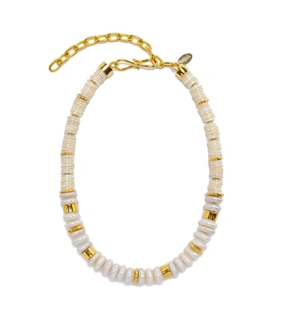 Shop Lizzie Fortunato Refresh Pearl Necklace In White In Multi
