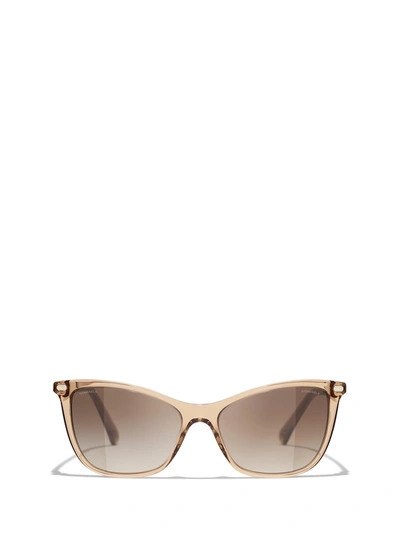 Pre-owned Chanel Cat Eye Sunglasses In Brown