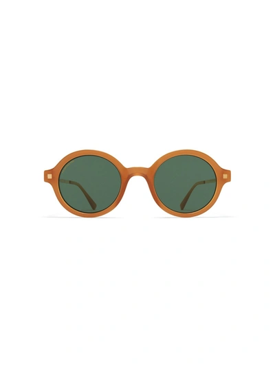 Shop Mykita Esbo Round Frame Sunglasses In Orange