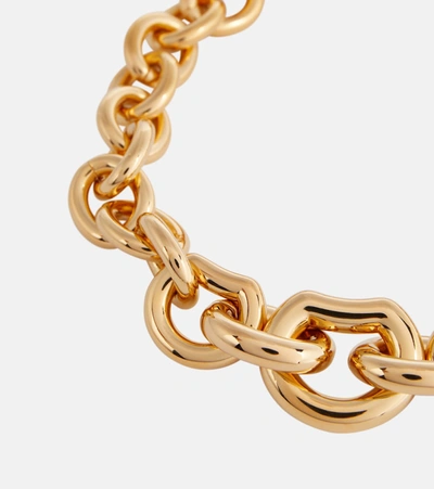 Shop Saint Laurent Chain-link Necklace In Gold