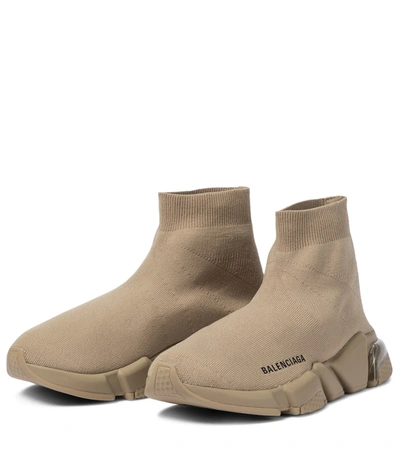 Shop Balenciaga Speed Sneakers In Beige