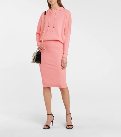 Shop Tom Ford Cashmere-blend Sweatshirt Dress In Pink