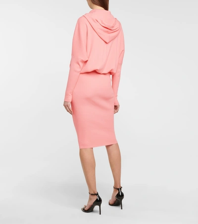 Shop Tom Ford Cashmere-blend Sweatshirt Dress In Pink