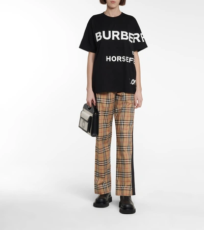 Shop Burberry Horseferry Cotton Jersey T-shirt In Black