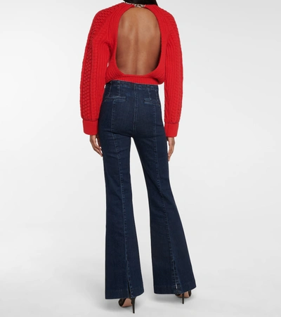 Shop J Brand High-rise Flared Jeans In Blue