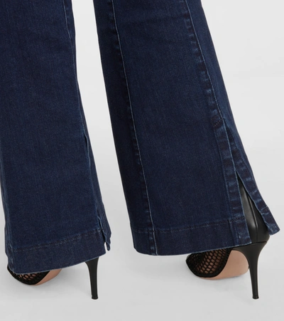 Shop J Brand High-rise Flared Jeans In Blue