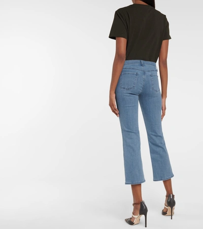 Shop J Brand Selena Mid-rise Bootcut Jeans In Blue