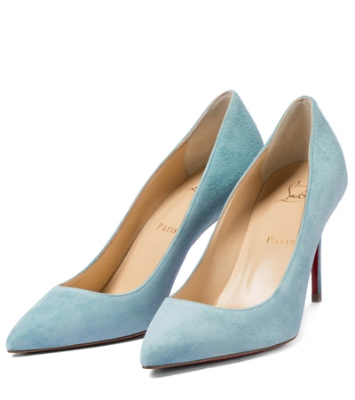 Shop Christian Louboutin Kate 85 Suede Pumps In Blue