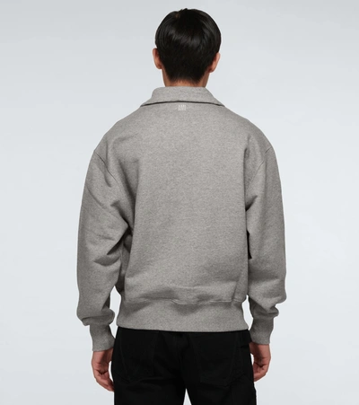 Shop Ami Alexandre Mattiussi Ami De Coeur High-neck Sweatshirt In Grey