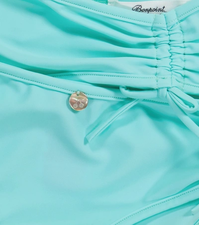 Shop Bonpoint Bikini And Scrunchie Set In Blue