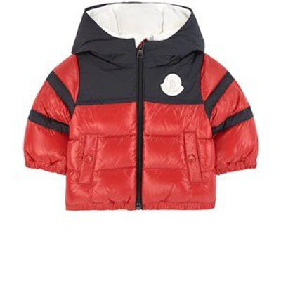 Shop Moncler Red Down Jacket