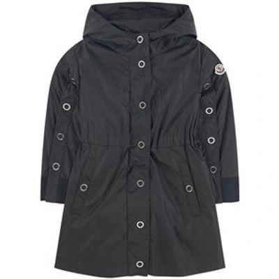 Shop Moncler Black Waterproof Coat