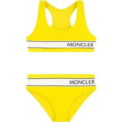 Shop Moncler Yellow Logo Bikini