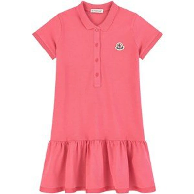 Shop Moncler Pink Polo Dress