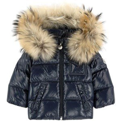 Shop Moncler K2 Winter Jacket With Feather And Down Padding In Blue