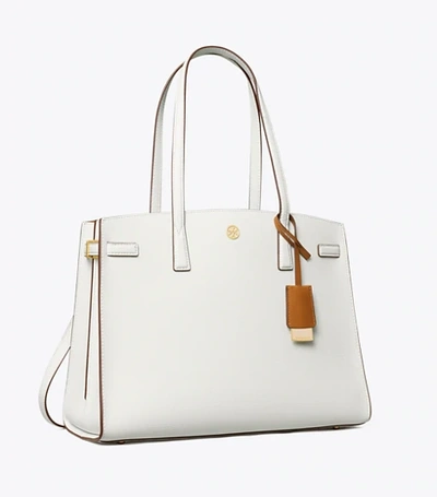 Shop Tory Burch Walker Satchel In Gardenia