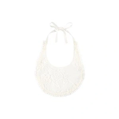 Shop Dolce & Gabbana White Embroidered Floral Bib