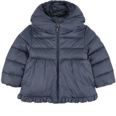Shop Moncler Odile Winter Jacket With Feather And Down Padding In Blue