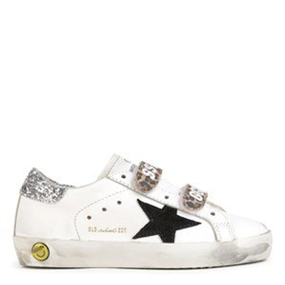 Shop Golden Goose Leather Scratch Trainers Superstar Old School In Cream