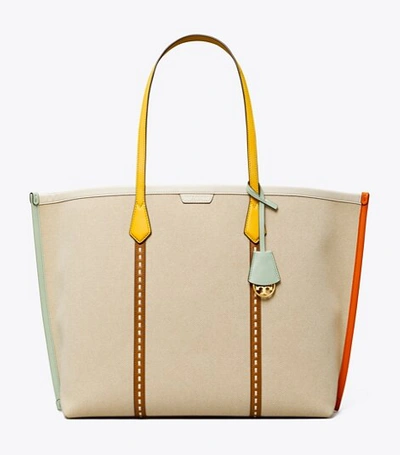 Tory Burch Perry Oversized Canvas Tote Bag In 254 | ModeSens