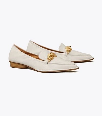 Shop Tory Burch Jessa Pointy-toe Loafer In Feather White / Feather White