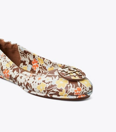 Shop Tory Burch Minnie Printed Travel Ballet Flats, Leather In Reverie Combo A/ Reverie Combo A
