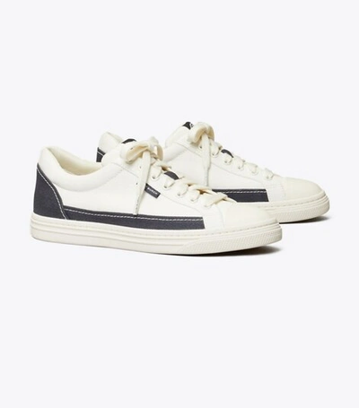 Tory Burch Women's Classic Court Lace Up Sneakers In Ivory Canvas | ModeSens