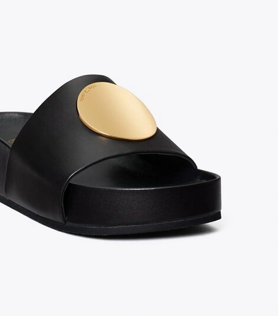 Shop Tory Burch Patos Slide In Perfect Black / Perfect Black