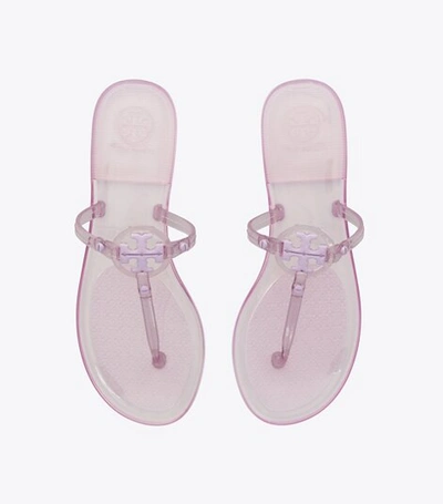 Shop Tory Burch Mini Miller Jelly Thong Sandals In Lilac