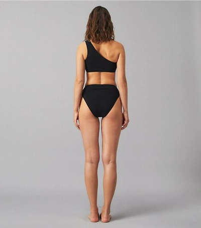 Shop Tory Burch High-waisted Bikini Bottom In Black