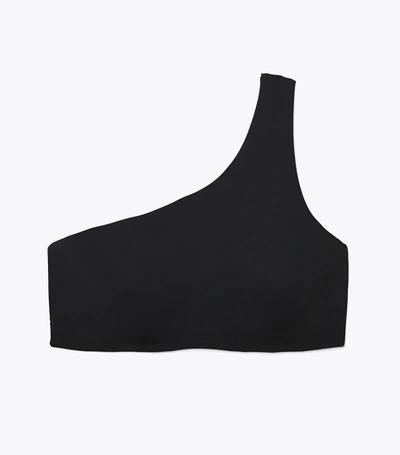 Shop Tory Burch One-shoulder Bikini Top In Black