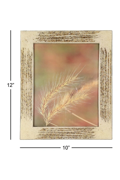 Willow Row Sonoma Sage Home Inlaid Beige & Goldtone Vervain And Sentiment Grass Large Picture Frame In Beige