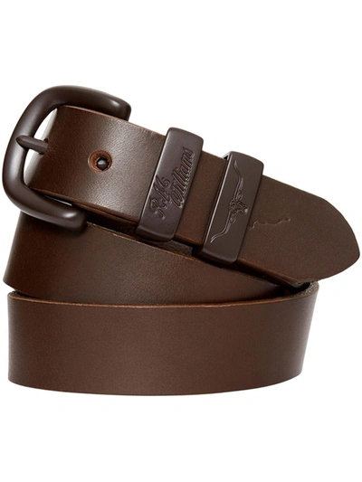Shop R.m.williams Drover Leather Belt In Brown
