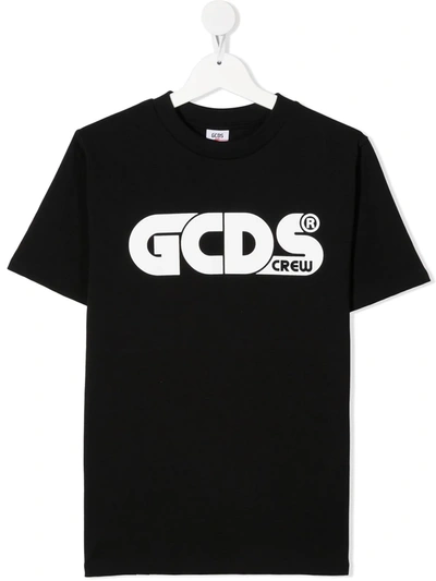 Shop Gcds Teen Logo-printed T-shirt In Black