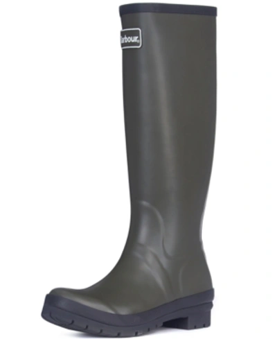 Shop Barbour Women's Abbey Tall Rain Boots Women's Shoes In Olive