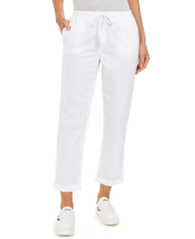 Shop Style & Co Women's Pull On Cuffed Pants, Created For Macy's In Bright White