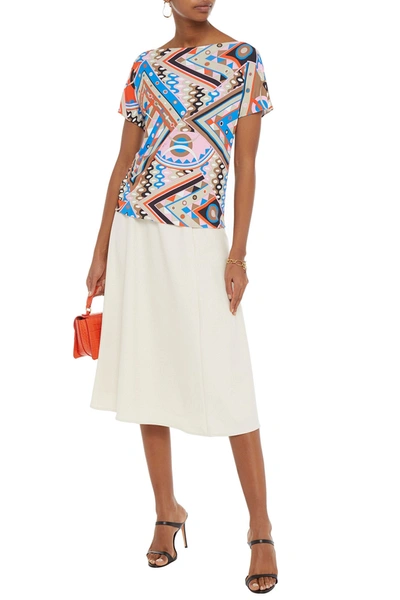 Shop Emilio Pucci Printed Jersey Top In Multicolor