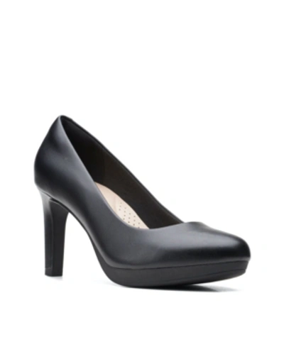 Shop Clarks Women's Ambyr Joy High-heeled Comfort Pumps In Black Leather